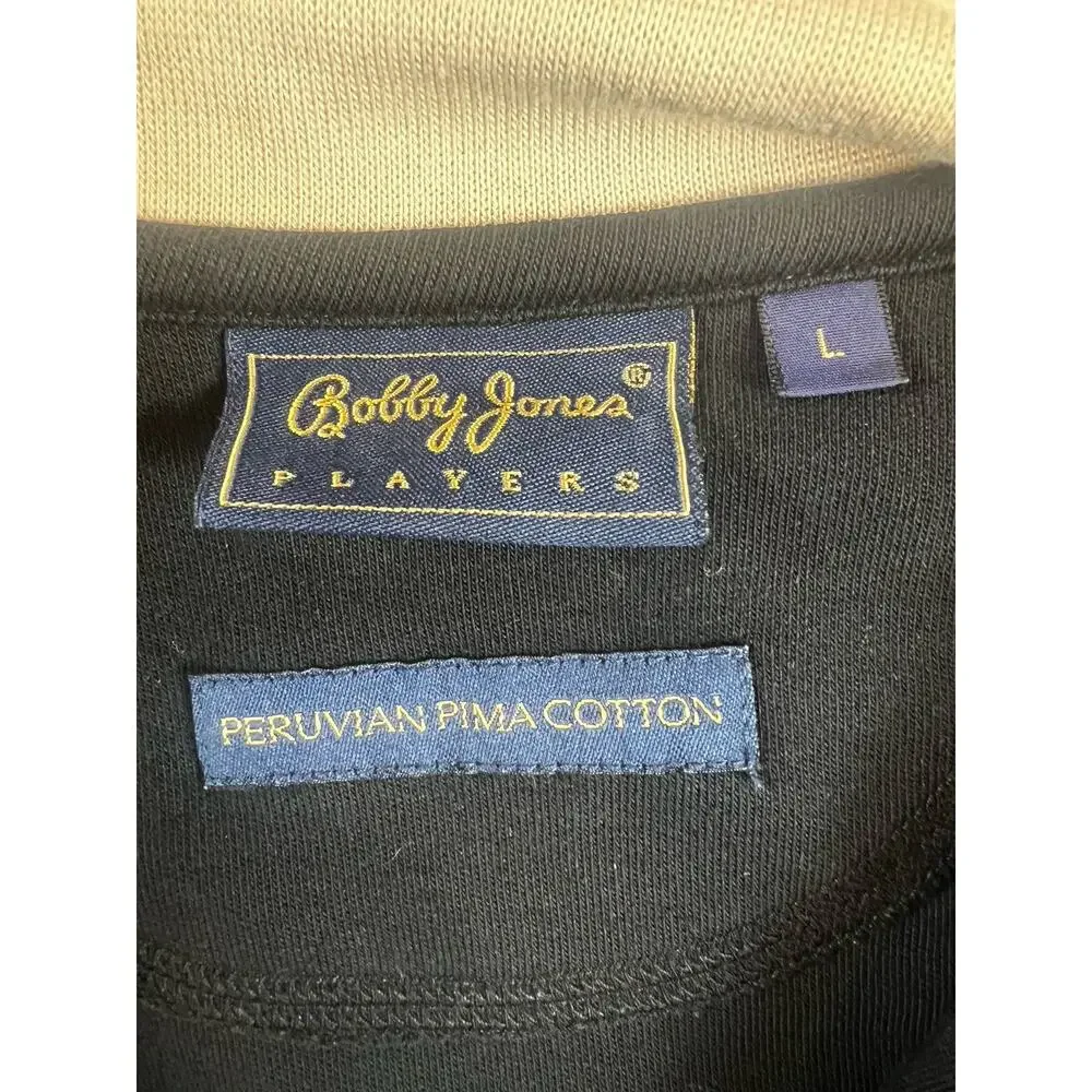 Old Forester Bourbon Pullover Sweater 1/4 Zip Black L Bobby Jones Golf Size L